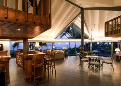 Evening view from the bar towards Double Island